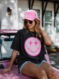 Aubree Smiley Tee-Pepper